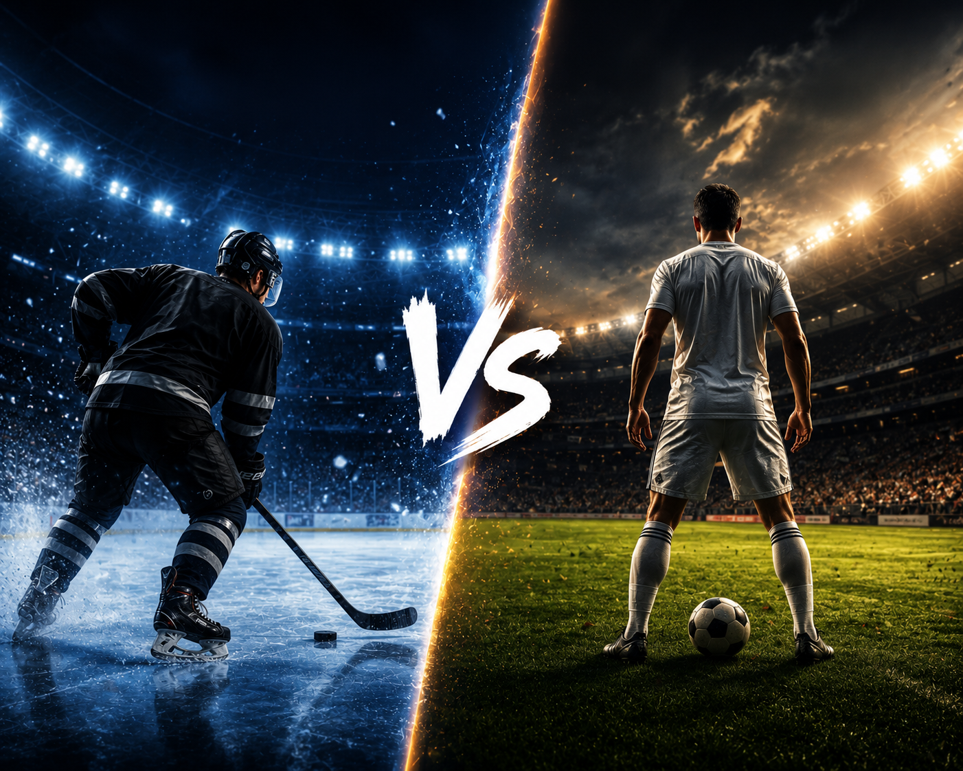 HOCKEY IN CANADA AND SOCCER IN ITALY